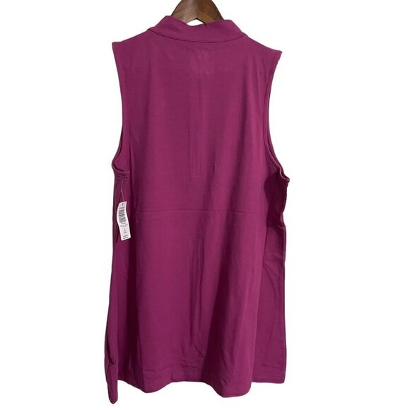 Torrid Womens NWT Purple Foxy Mock Neck O-Ring Zip Up Tank Top Blouse Size 3X - Picture 6 of 6